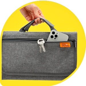 KOPI | OS | Baby Portable Diaper Changing Pad Travel Bag Wipes Zip Pocket NWOT